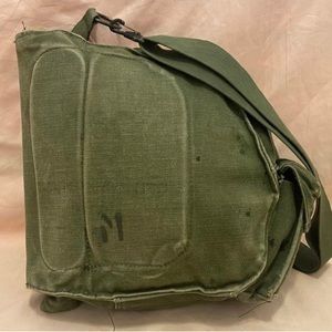 Canvas Military Gas Mask Thigh Bag